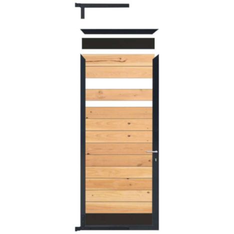 Tuindeur frame aluminium Modular - antraciet (90 x 200 cm) inclusief beslag