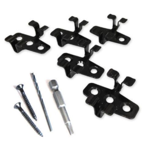 Bevestigingsclips RVS zwart PRO incl schroeven (500 stuks)