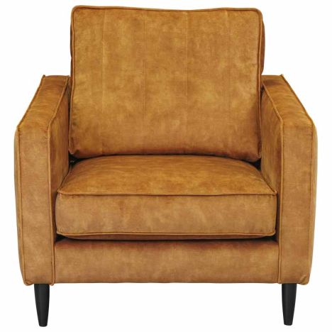Fauteuil - Linje - velours Adore cognac 28