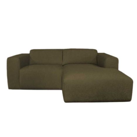 2 zitsbank met lounge rechts Sintra - stof Rackham groen 14 - 204 cm