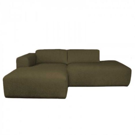 Loungebank links Sintra - stof Rackham groen 14 - 230 cm