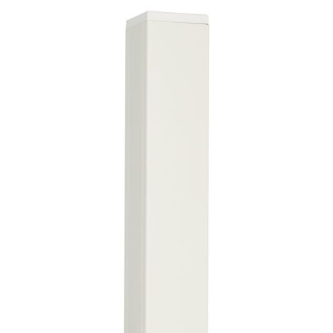 Hekpaal aluminium wit met cypresse kern 6,8 x 6,8 cm