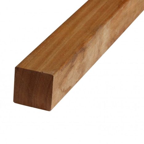 Paal hardhout Angelim 12,0 x 12,0 cm (250 cm) geschaafd