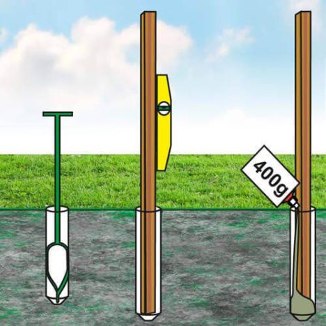 Paal-vast lichtgewicht vulmiddel voor tuinpalen (400 gr)