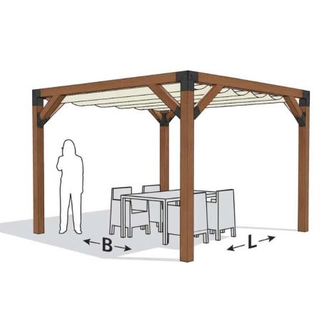 Houten Pergola - Hardhout Angelim 250 x 250 cm vrijstaand
