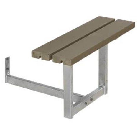 Aanbouwbank vuren geimpregneerd - Basic een zitplek grijsbruin 41 x 77 x 45 cm