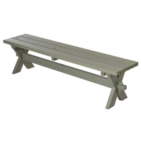 Bank vuren geimpregneerd - Nostalgi grijsbruin 38 x 177 x 44 cm
