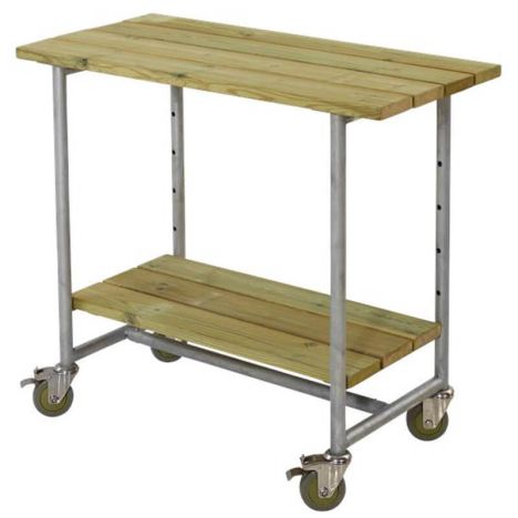 Bijzettafel vuren geimpregneerd - Urban met plank 50 x 100 x 90 cm