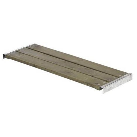 Houten bank vuren geimpregneerd - Cubic & Pipe 120 cm grijsbruin