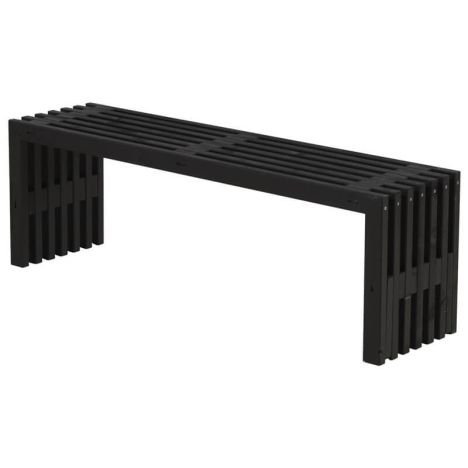 Tuinbank Rustik - Dennenhout zwart gebeitst - 138 x 36 x 45 cm