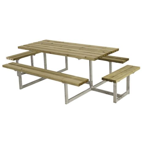 Picknicktafel vuren geimpregneerd - Basic - 4 banken - 160 x 260 x 73 cm