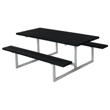 Picknicktafel vuren geimpregneerd - Basic - zwart - 160 x 177 x 73 cm