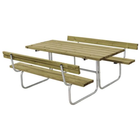 Picknicktafel vuren geimpregneerd - Classic - 2 rugleuningen - 177 x 177 x 73 cm