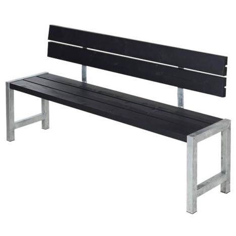 Planken bank vuren geimpregneerd - Plankesaet zwart 38 x 176 x 81 cm