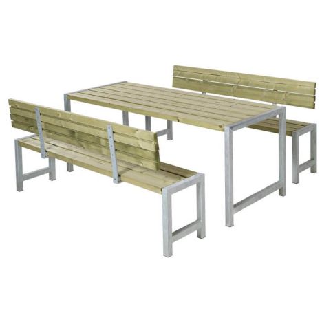 Planken tuinset vuren geimpregneerd - Plankesaet rugleuningen 77 x 186 x 72 cm