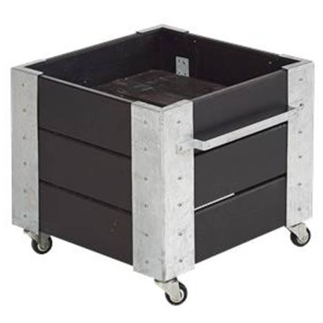 Plantenbak vuren geimpregneerd - Cubic zwart 46 x 50 x 45 cm