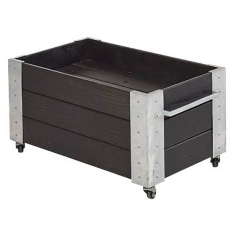 Plantenbak vuren geimpregneerd - Cubic zwart 87 x 50 x 45 cm