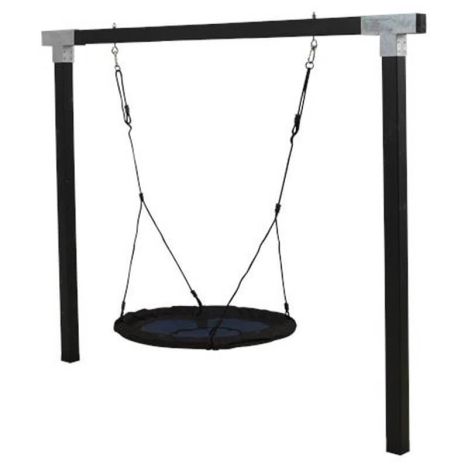 Schommelframe vuren geimpregneerd - Cubic zwart met nestschommel