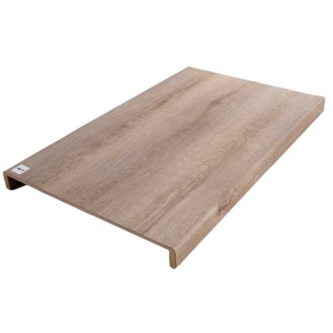 Overzettreden met neus (2 stuks) - PVC toplaag - Eik vergrijsd - 140 x 60 cm