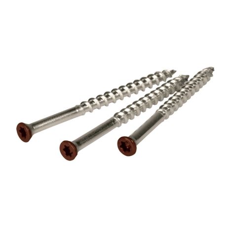 Schroeven RVS platte kop T15 - Bruinroze (100 stuks)