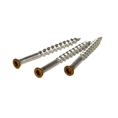 Schroeven 4 x 79 - RVS platte kop T15 - Ceder (100 stuks)