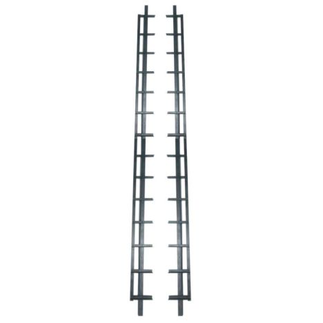 Shutter systeem - zwart gepoedercoat - 166 cm