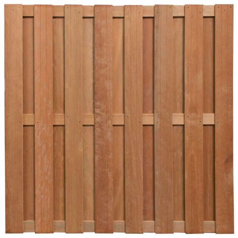 Schutting hardhout keruing Robuust recht 15L (180 x 180 cm) v-groef schermdikte 4,2 cm