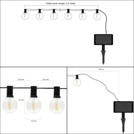Lichtsnoer solar - Chain 10 - Warm wit