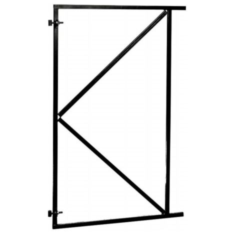 Stalen poortframe 100 x 155 cm - zwart gepoedercoat