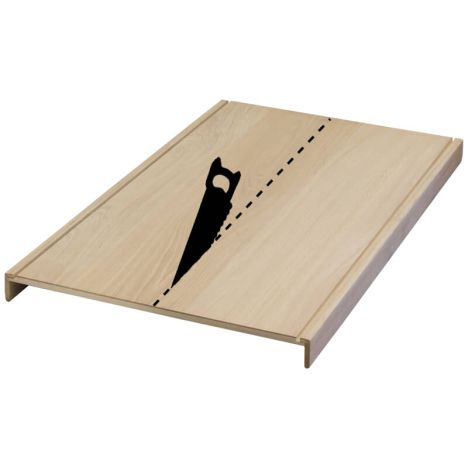 Overzettreden met neus (2 stuks) - Eikenhout 3 mm toplaag Natuur - Met sleuf voor antislipstrip - 100 x 60 cm