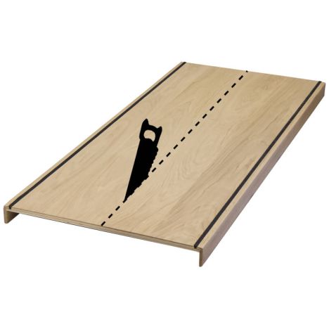 Overzettreden met neus (2 stuks) - Eikenhout 3 mm toplaag Natuur - Incl. antislipstrip - 140 x 60 cm