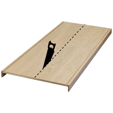 Overzettreden met neus (2 stuks) - Eikenhout 3 mm toplaag Natuur - Met sleuf voor antislipstrip - 140 x 60 cm