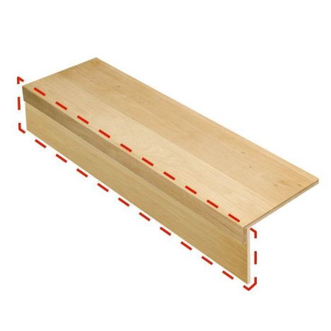 Stootbord - Fineer Eiken - 100 x 16,5 cm