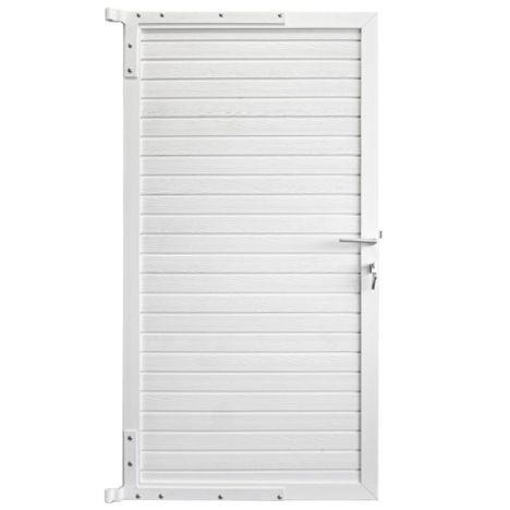 Tuindeur composiet Rhombus Double wit met wit aluminium frame compleet (90 x 180 cm)