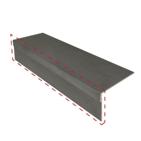 Stootbord (3 stuks) - Laminaat - Betonlook Dark Grey Stone - 130 x 20 cm