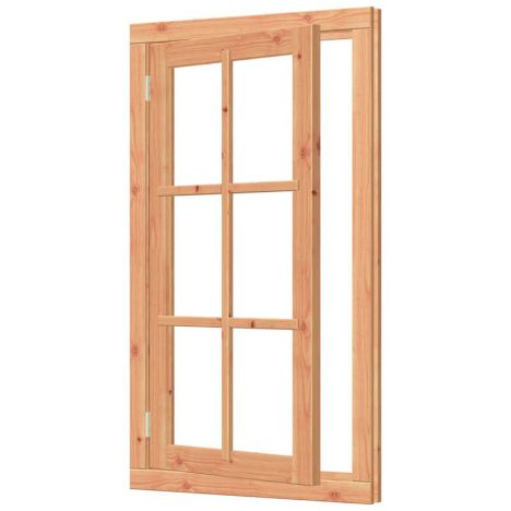Raamkozijn met vleugelraam - rechtsdraaiend - 674 x 1296 mm
