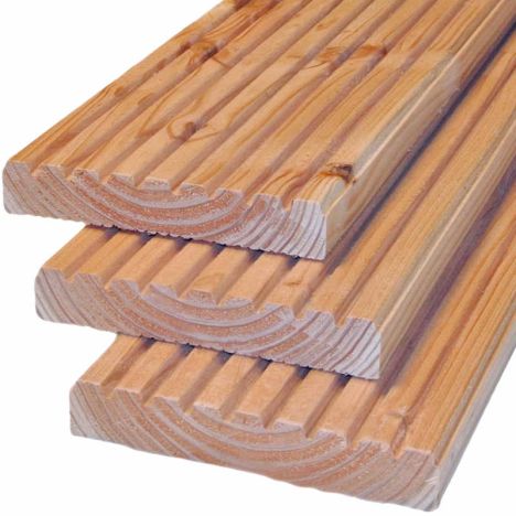 Vlonderplank Douglas 2,5 x 14 cm (3,00 mtr) gedroogd groef/ribbel