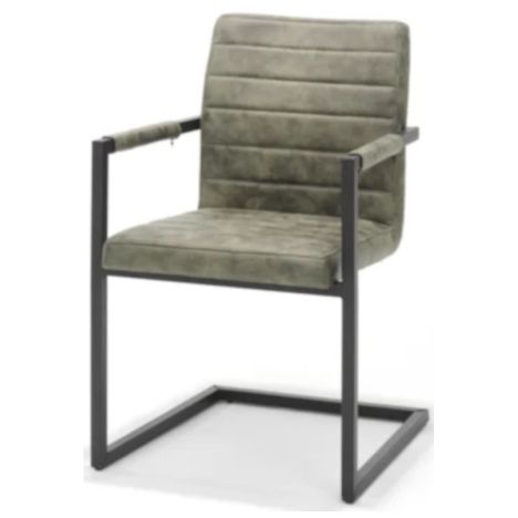 Eetkamerstoel - Apollo II - stof Bull lederlook moss