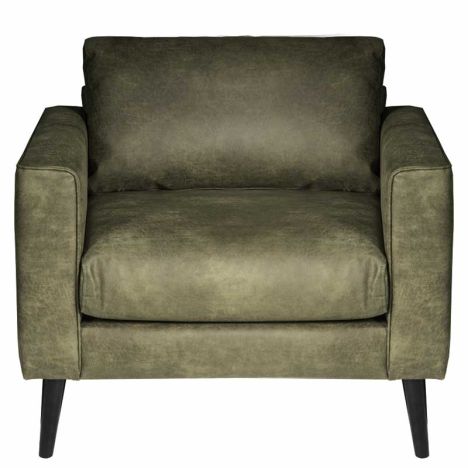 Fauteuil - Aster - lederlook Dalton groen 14