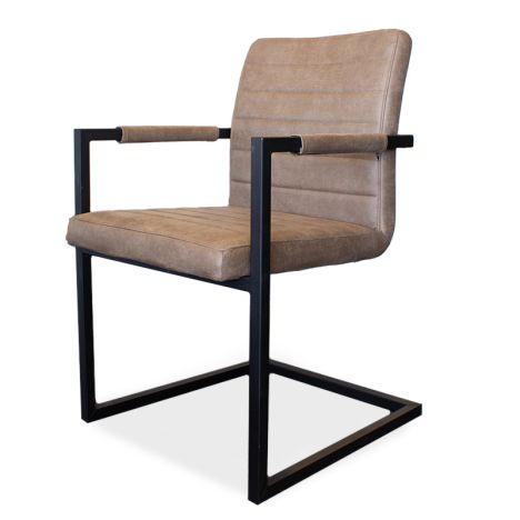 Eetkamerstoel - Apollo II - stof Bull lederlook grey