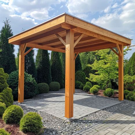 Houten overkapping - Douglas geschaafd - 300 x 500 cm