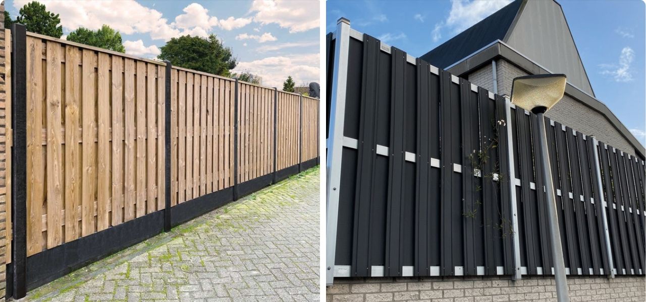 Houten of composiet schutting