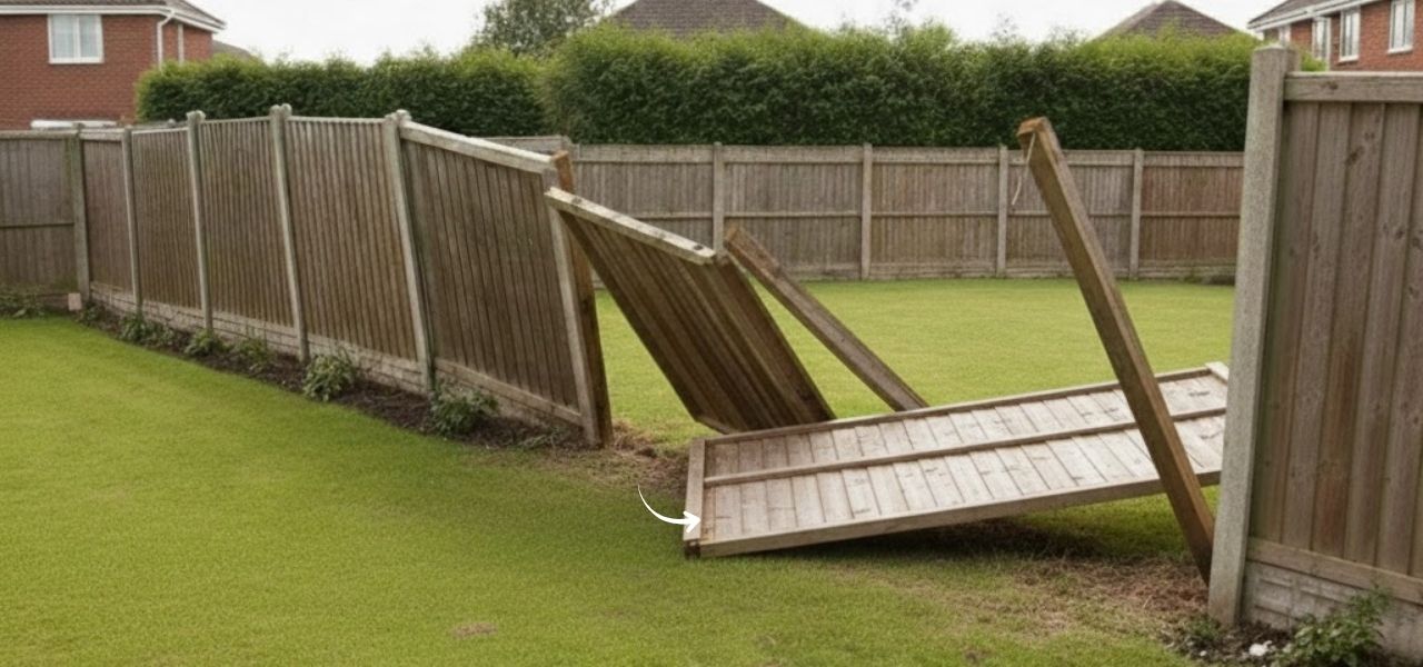 Stormschade schutting