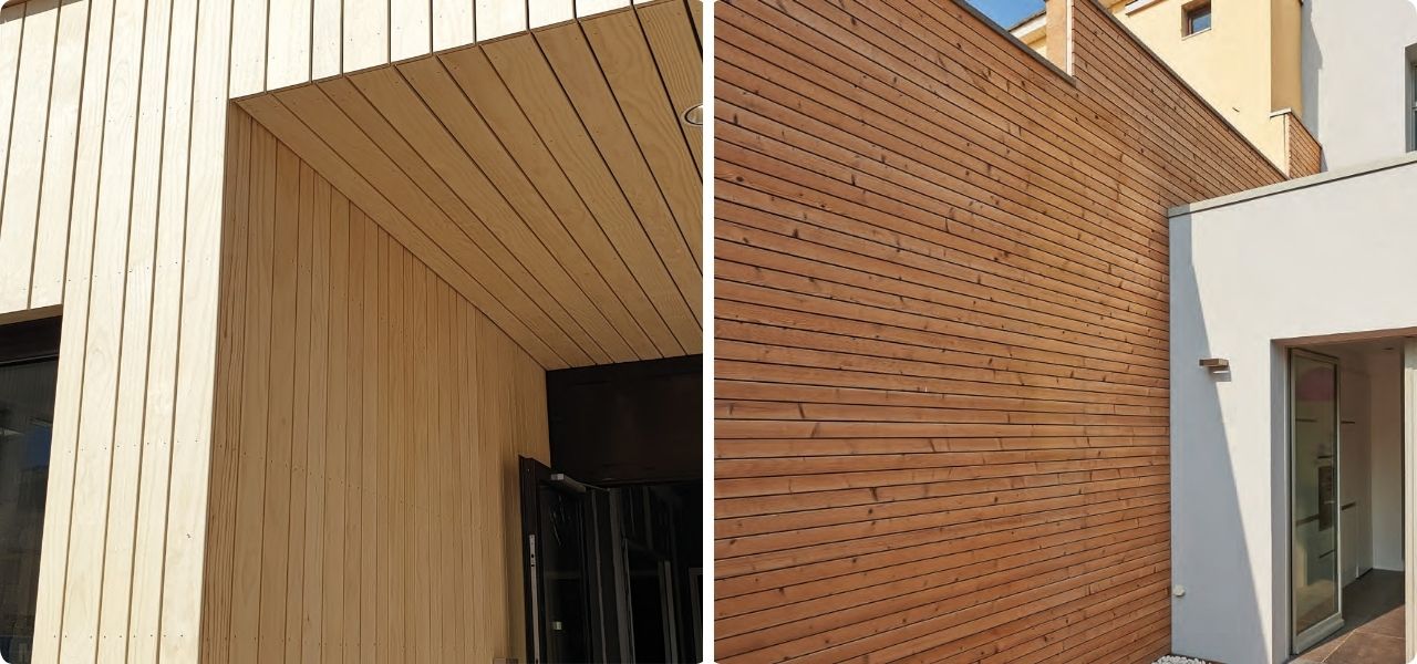 Horizontale of verticale gevelbekleding