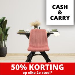 50% op elke 2e stoel in de showroom